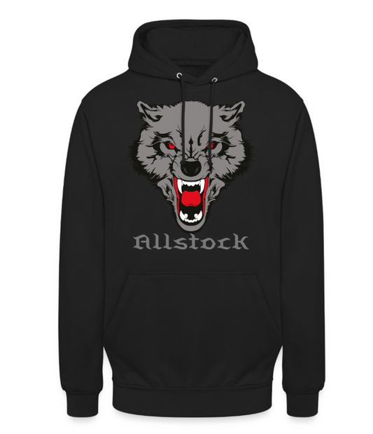 Black Allstock wolf hoddie